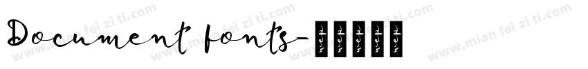 Document fonts字体转换